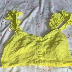 Yellow crop top